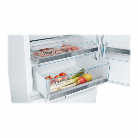 Bosch | Refrigerator | KGE49AWCA | Energy efficiency class C | Free standing | Combi | Height 201 cm | Fridge net capacity 302 L | Freezer net capacity 117 L | 38 dB | White