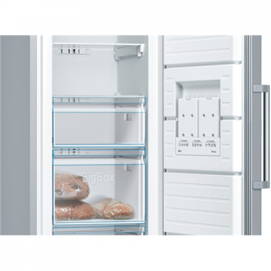 Bosch | Freezer | GSN36VIEP | Energy efficiency class E | Upright | Free standing | Height 186 cm | Total net capacity 242 L | No Frost system | Stainless steel