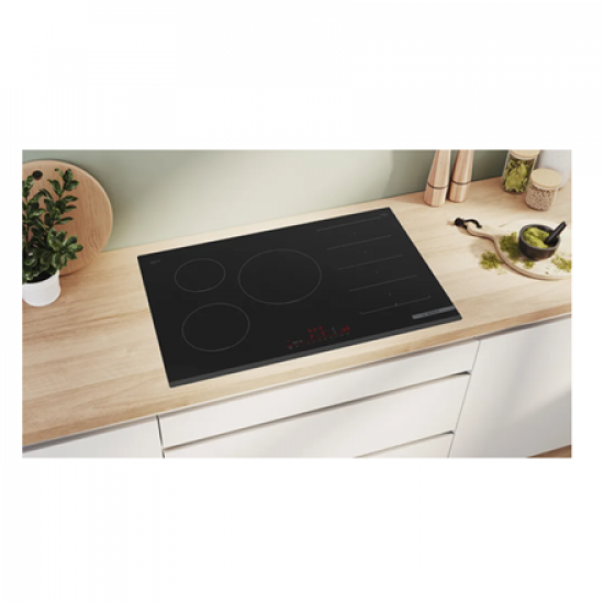 Bosch | Hob | PXV831HC1E | Induction | Number of burners/cooking zones 5 | Touch | Timer | Black