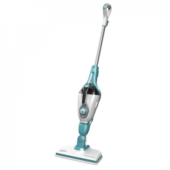 BLACK & DECKER Steam cleaner | FSMH1321-QS | Power 1300 W | Steam pressure 2.5 bar | Water tank capacity 0.5 L | White/Aqua