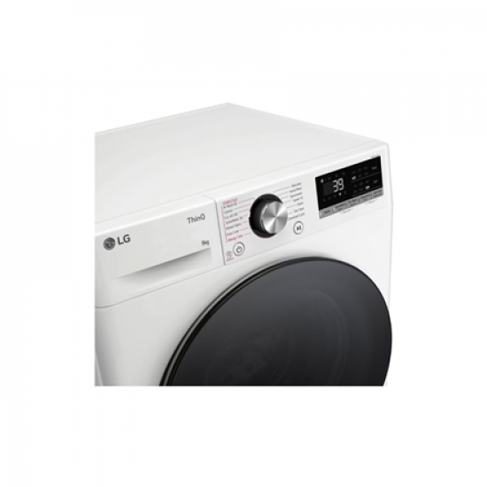 LG | Washing machine | F2WR709S2W | Energy efficiency class A | Front loading | Washing capacity 9 kg | 1200 RPM | Depth 47.5 cm | Width 60 cm | LED | Steam function | Direct drive | Wi-Fi | White