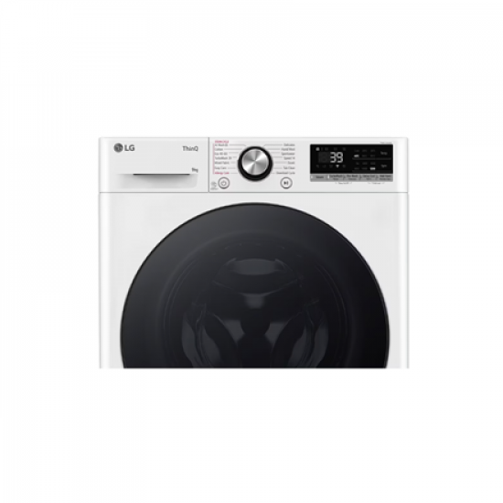 LG | Washing machine | F2WR709S2W | Energy efficiency class A | Front loading | Washing capacity 9 kg | 1200 RPM | Depth 47.5 cm | Width 60 cm | LED | Steam function | Direct drive | Wi-Fi | White