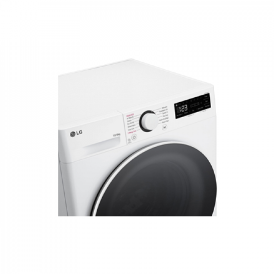 LG | Washing machine with dryer | F4DR510S0W | Energy efficiency class A/D | Front loading | Washing capacity 10 kg | 1400 RPM | Depth 57 cm | Width 60 cm | Display | LED | Drying system | Drying capacity 6 kg | Steam function | Direct drive | White