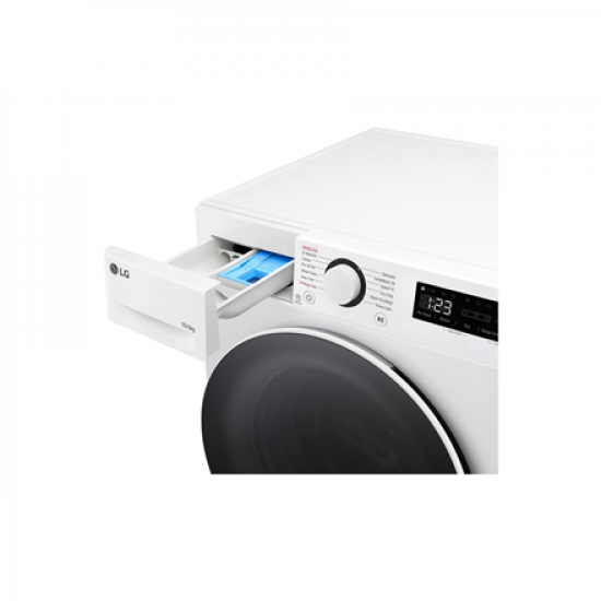 LG | Washing machine with dryer | F4DR510S0W | Energy efficiency class A/D | Front loading | Washing capacity 10 kg | 1400 RPM | Depth 57 cm | Width 60 cm | Display | LED | Drying system | Drying capacity 6 kg | Steam function | Direct drive | White