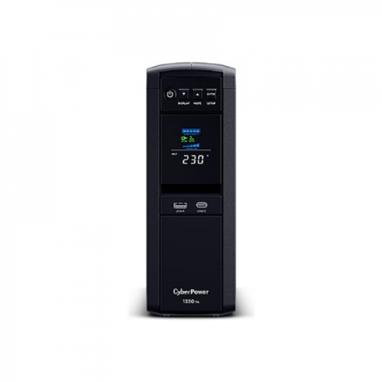 CyberPower | PFC Sinewave UPS Series | CP1350PFCLCD | 1350 VA | 880 W | 144 V | 88 V | NEMA 5-15P, 5 ft. cord
