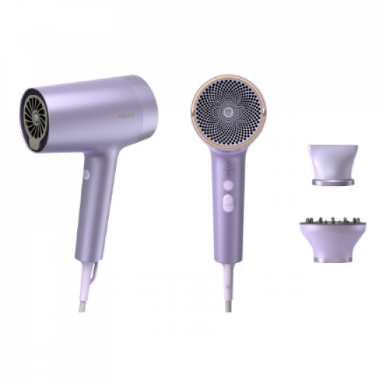 Philips Hair Dryer | BHD720/10 | 1800 W | Number of temperature settings 4 | Ionic function | Diffuser nozzle | Purple