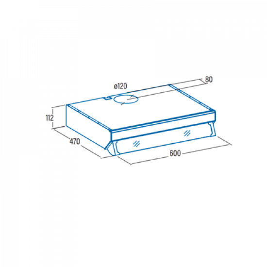 CATA | Hood | F-2060 BK /L | Conventional | Energy efficiency class C | Width 60 cm | 311 m³/h | Mechanical | LED | Black