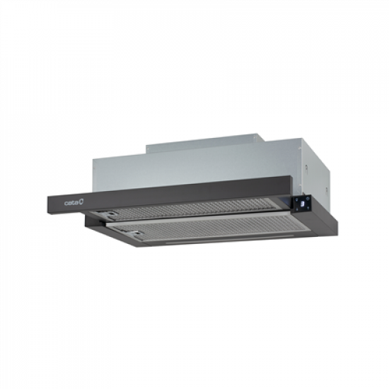 CATA | Hood | TFH 6630 BK /A | Telescopic | Energy efficiency class A+ | Width 60 cm | 605 m³/h | Touch Control | LED | Black