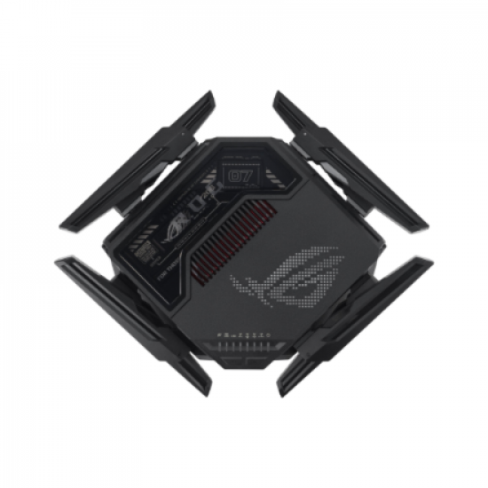 Quad-band Gaming Router (EU+UK) | ROG Rapture GT-BE98 | 802.11ax | 10/100/1000 Mbit/s | Ethernet LAN (RJ-45) ports 1 | Mesh Support Yes | MU-MiMO Yes | 5G | Antenna type External | 1 x USB 3.2 Gen1, 1 x USB 2.0