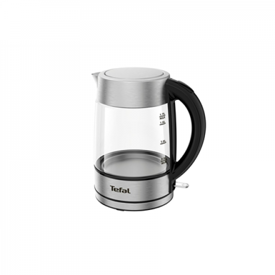 TEFAL | Kettle | KI772D | Electric | 2400 W | 1.7 L | Glass | 360° rotational base | Stainless Steel/Black