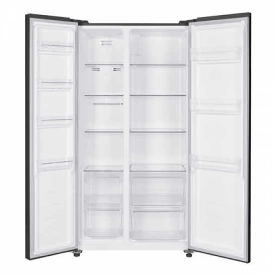 ETA | Refrigerator | ETA138890010EN | Energy efficiency class E | Free standing | Side by Side | Height 177 cm | No Frost system | Fridge net capacity 291 L | Freezer net capacity 151 L | Display | 39 dB | Stainless Steel