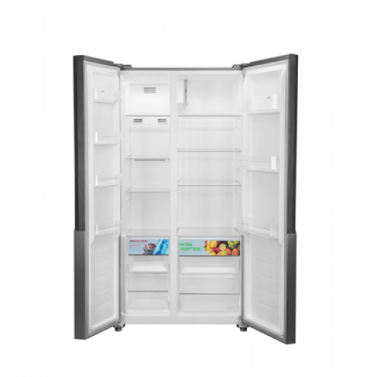 ETA | Refrigerator | ETA138890010EN | Energy efficiency class E | Free standing | Side by Side | Height 177 cm | No Frost system | Fridge net capacity 291 L | Freezer net capacity 151 L | Display | 39 dB | Stainless Steel