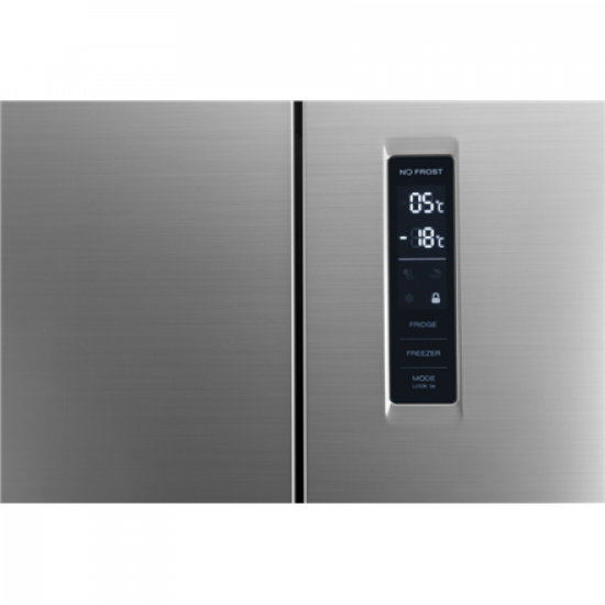 ETA | Refrigerator | ETA139090010DN | Energy efficiency class D | Free standing | Side by Side | Height 180 cm | No Frost system | Fridge net capacity 271 L | Freezer net capacity 150 L | Display | 39 dB | Stainless Steel