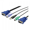 KVM Cable Set DS-19232 | KVM switch | Length: 3 m | Black