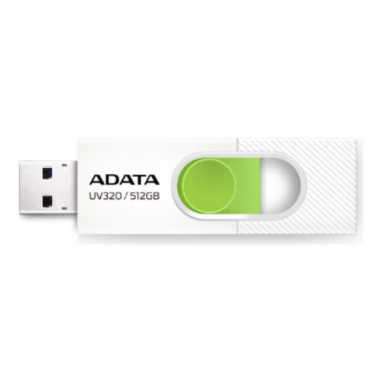 ADATA | USB Flash Drive | UV320 | 512 GB | USB 3.2 Gen1 | White/Green