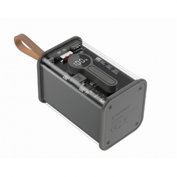 Gembird | Transparent QC3.0 Quick Charging Power Bank | PB18-TQC3-01 | 18000 mAh | Black