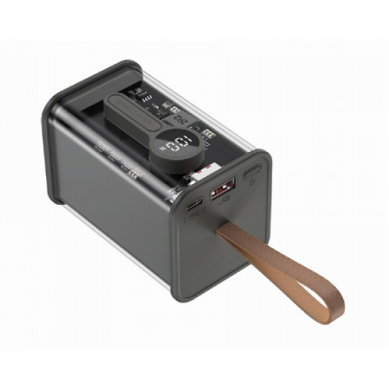 Gembird | Transparent QC3.0 Quick Charging Power Bank | PB18-TQC3-01 | 18000 mAh | Black