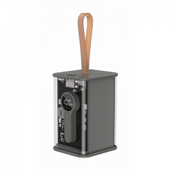 Gembird | Transparent QC3.0 Quick Charging Power Bank | PB18-TQC3-01 | 18000 mAh | Black