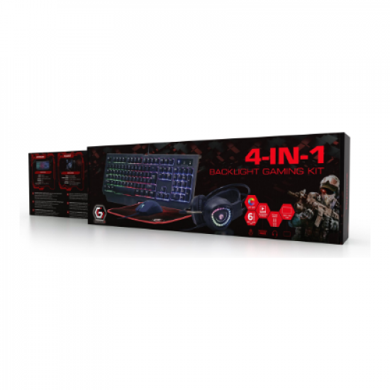 Gembird | 4-in-1 Backlight Gaming Kit 