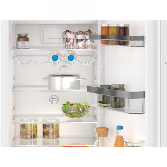 Bosch | Refrigerator | KIL82VFE0 | Energy efficiency class E | Built-in | Larder | Height 177.2 cm | Fridge net capacity 246 L | Freezer net capacity 34 L | Display | 35 dB | White