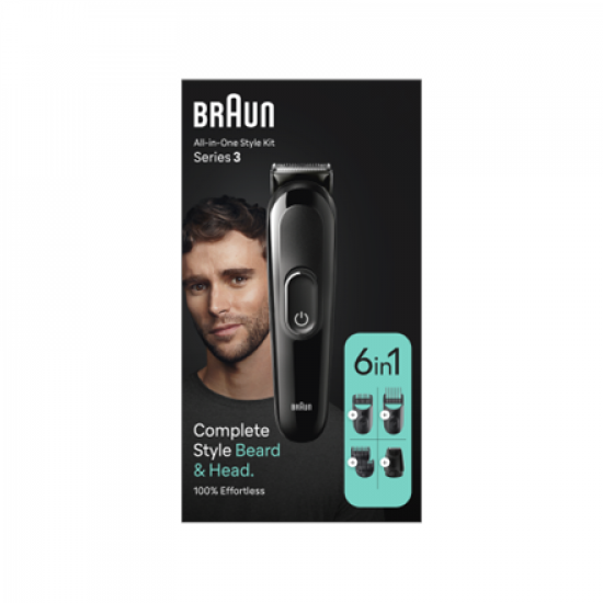 Braun Multi-grooming kit for beard and head | MGK3420 | Cordless | Number of length steps 18 | Black