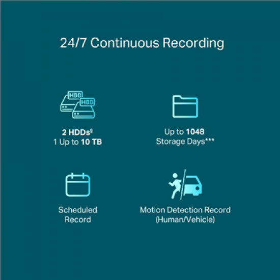 TP-LINK | PoE+ Network Video Recorder | VIGI NVR2016H-16MP | 2 | 16 Channel