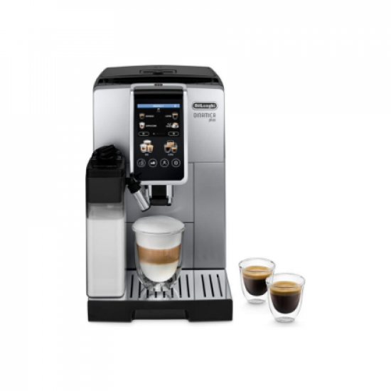 Delonghi | Coffee Maker | Dinamica Plus ECAM380.85.SB | Pump pressure 15 bar | Built-in milk frother | Automatic | 1450 W | Stainless Steel/Black