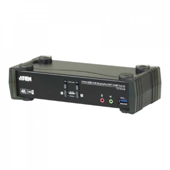 Aten | 2-Port USB 3.0 4K DisplayPort MST KVMP Switch | CS1922M-AT-G
