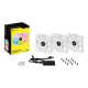 Corsair | 120mm White PWM Fan, Triple Pack with Lighting Node CORE | iCUE SP120 RGB ELITE Performance | Case Fan