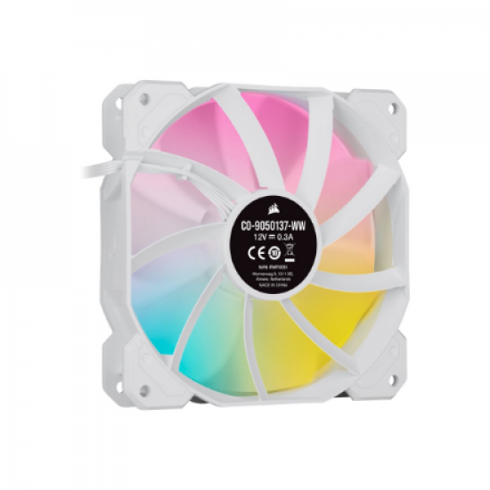 Corsair | 120mm White PWM Fan, Triple Pack with Lighting Node CORE | iCUE SP120 RGB ELITE Performance | Case Fan