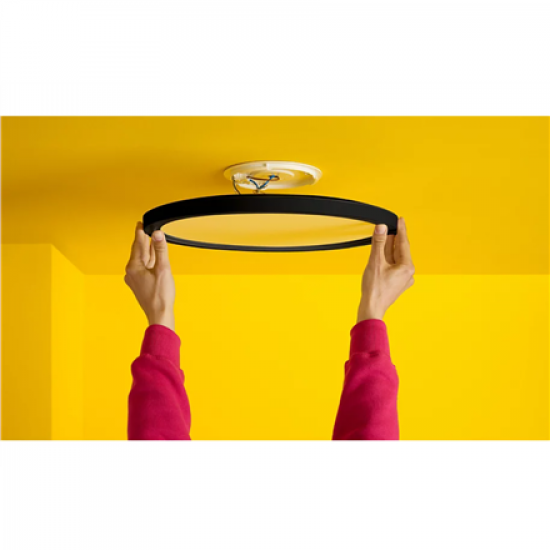 WiZ Smart WiFi SuperSlim Ceiling 545mm, Black | 32 W | 2200-6500 K (RGB)