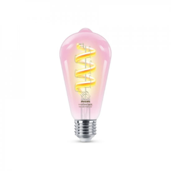 Philips Smart WiFi Filament Clear ST64 RGB | E27 | 6.3 W | Full colour