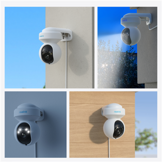 Reolink | 4K Smart WiFi Camera with Auto Tracking | E Series E560 | PTZ | 8 MP | 2.8-8mm | IP65 | H.265 | Micro SD, Max. 512 GB