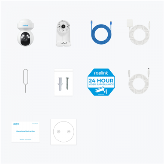 Reolink | 4K Smart WiFi Camera with Auto Tracking | E Series E560 | PTZ | 8 MP | 2.8-8mm | IP65 | H.265 | Micro SD, Max. 512 GB