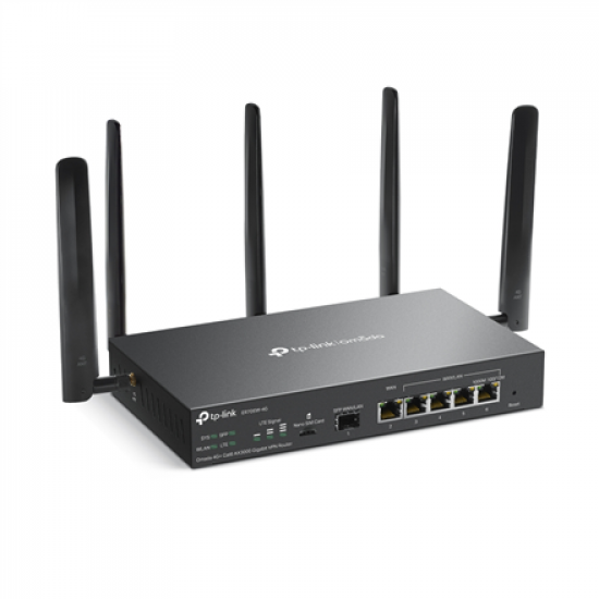 Omada 4G+ Cat6 AX3000 Gigabit VPN Router | ER706W-4G | 802.1q | 10/100/1000 Mbit/s | Mesh Support Yes | MU-MiMO Yes | Antenna type Detachable | 60 month(s)