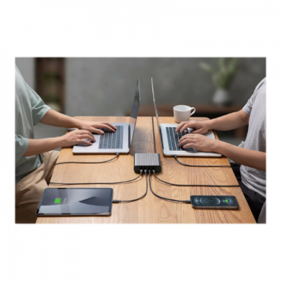 Hyper | HyperJuice 245W 4 USB-C PD Port GaN Charger, EU/UK Cord