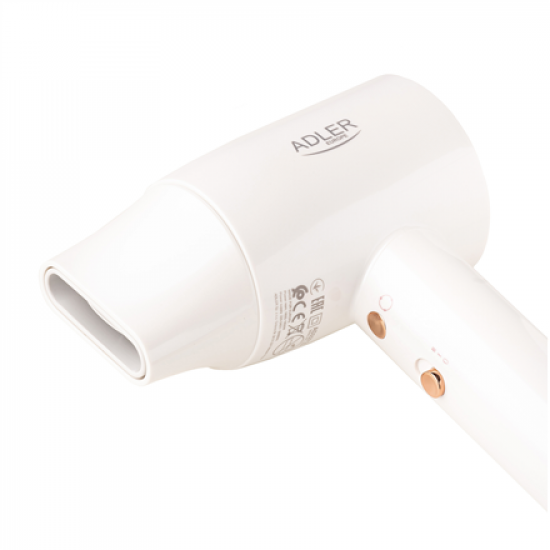 Adler Hair Dryer | SUPERSPEED AD 2272 | 1800 W | Number of temperature settings 3 | Ionic function | White