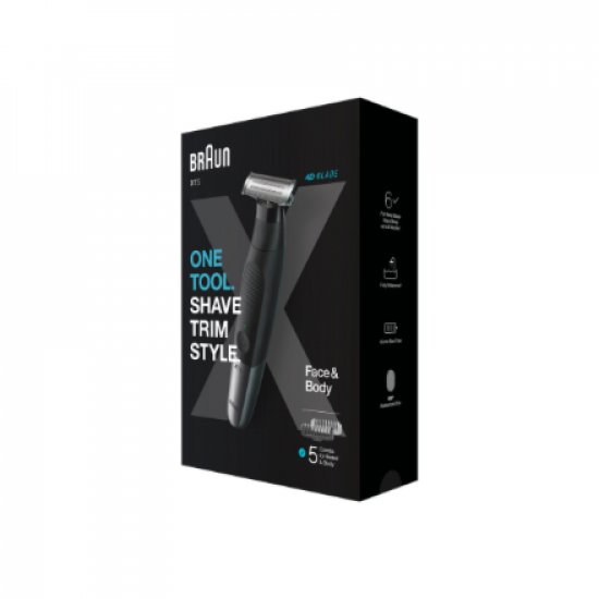 Braun | Hybrid Hair, Beard, Body Trimmer | XT5100 Series X | Operating time (max) 60 min | Wet & Dry | Black