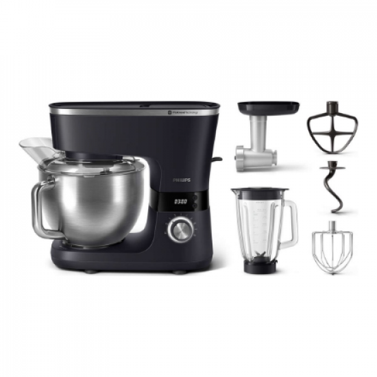 Philips Kitchen Machine with Mix | HR7962/21 7000 Series | 1000 W | Number of speeds 8 | Bowl capacity 5.5 L | Black