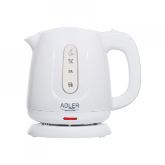 Adler Kettle | AD 1373 | Electric | 850 W | 1 L | Polypropylene | 360° rotational base | White