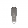 Lexar | 2-in-1 Flash Drive up to 130MB/s read | JumpDrive Dual Drive D400 | 64 GB | Type-C and Type-A USB 3.1 | Grey