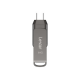 Lexar | 2-in-1 Flash Drive up to 130MB/s read | JumpDrive Dual Drive D400 | 64 GB | Type-C and Type-A USB 3.1 | Grey