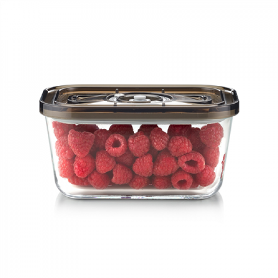 Caso Glass Vacuum Container with Plastic Lid | VacuBoxx Eco M | Transparent