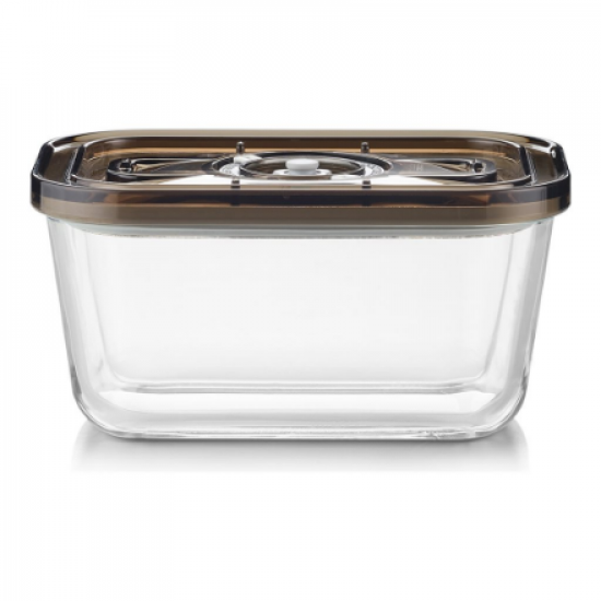 Caso Glass Vacuum Container with Plastic Lid | VacuBoxx Eco M | Transparent