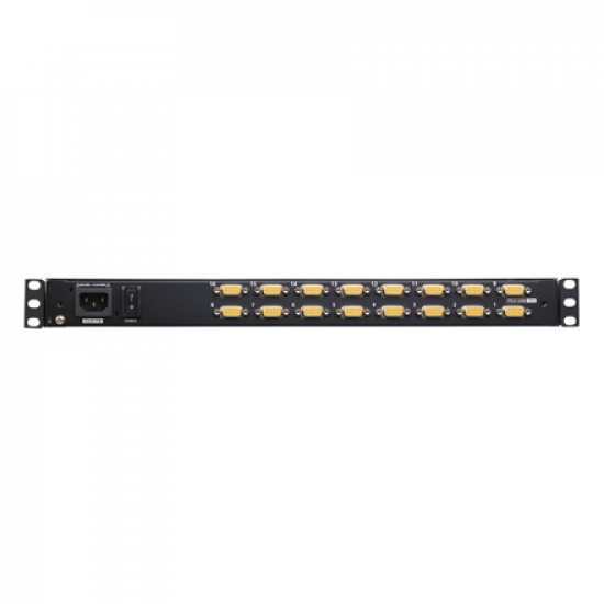 Aten 16-Port Short Depth PS/2-USB VGA Single Rail WideScreen LCD KVM Switch 18,5