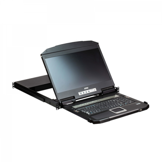 Aten 4-Port USB HDMI Multi-View Dual Rail WideScreen LCD KVM Switch | CL3884NW