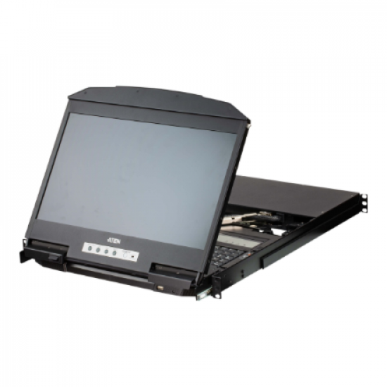 Aten 4-Port USB HDMI Multi-View Dual Rail WideScreen LCD KVM Switch | CL3884NW