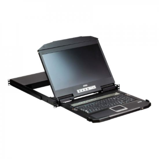 Aten 4-Port USB HDMI Multi-View Dual Rail WideScreen LCD KVM Switch | CL3884NW