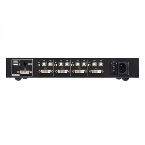 Aten 4P USB DVI Single Display PP4 Secure KVM (CAC) | CS1184D4C