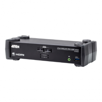 Aten 2-Port USB 3.0 4K HDMI KVMP Switch with Audio Mixer Mode | CS1822